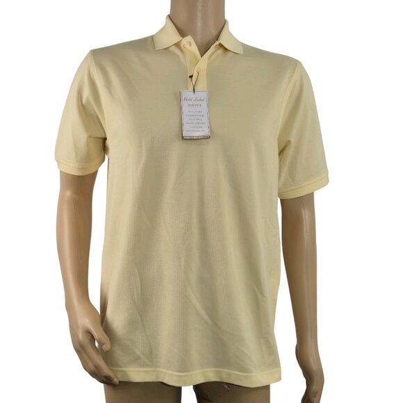 Roundtree & Yorke Gold Label Polo Shirt Men's Size XXL Yellow Pima Cotton NWT 54 - Picture 2 of 10